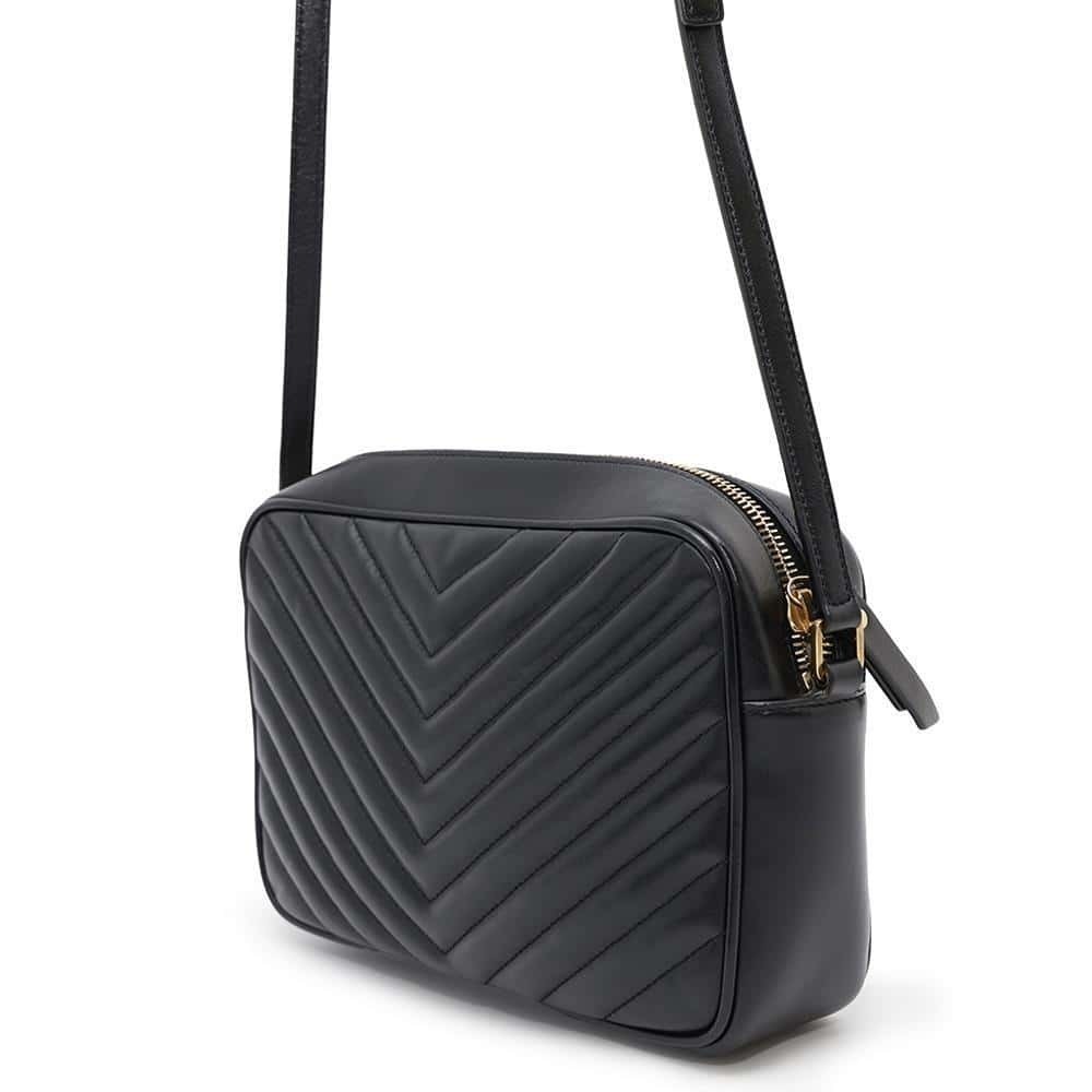 Saint Laurent Lou Camera Black Quilted Shoulder Paris Leather Bag